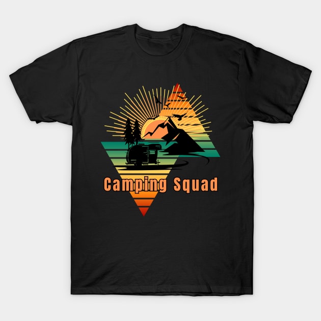 Camping Squad T-Shirt by SaSz_Art